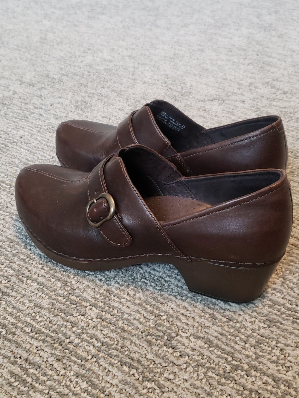 Dansko Dark Brown Leather Mary Jane Shoes - 39 - Picture 4 of 7